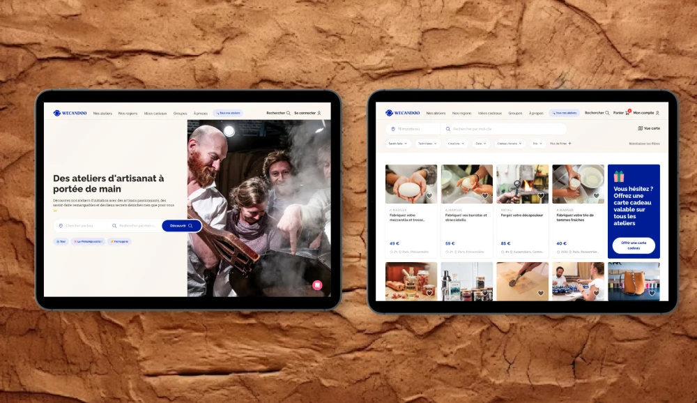 Visuel case Study Application Marketplace Wecandoo